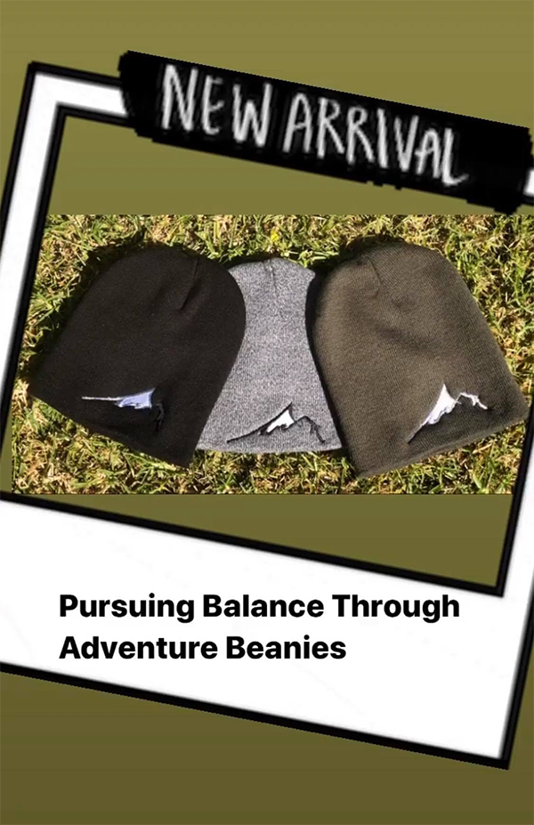 Pursuing Balance Through Adventure Premium Beanie